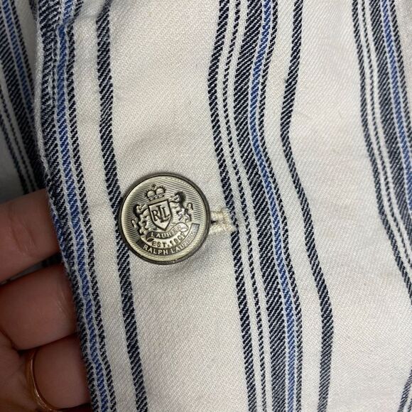 Lauren Ralph Lauren Striped Linen Twill Blazer - Picture 10 of 13